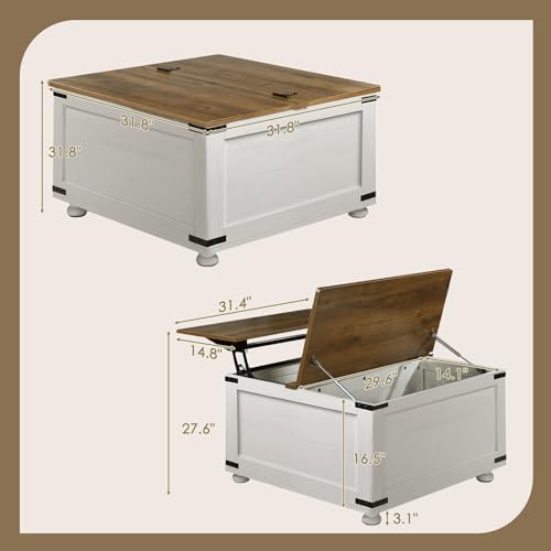 Black Lift Top Coffee Table with Storage V6151