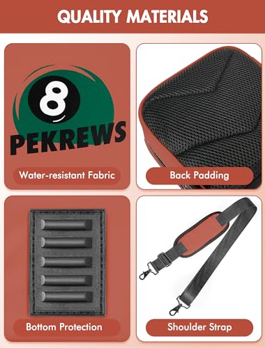 4x5 Pool Cue Case with Adjustable Shoulder Straps O2413