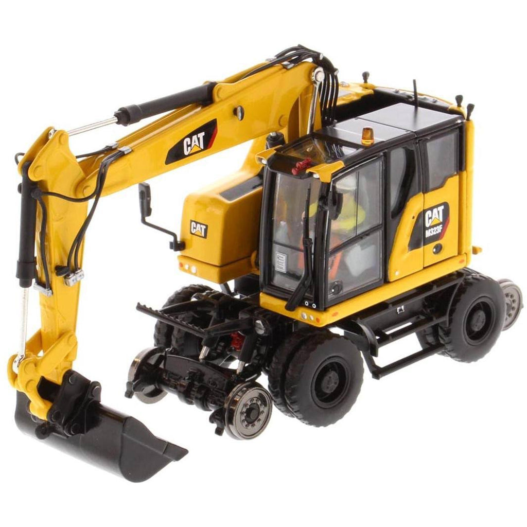 Safety Yellow Wheeled Excavator 1/50 Diecast Model A54881