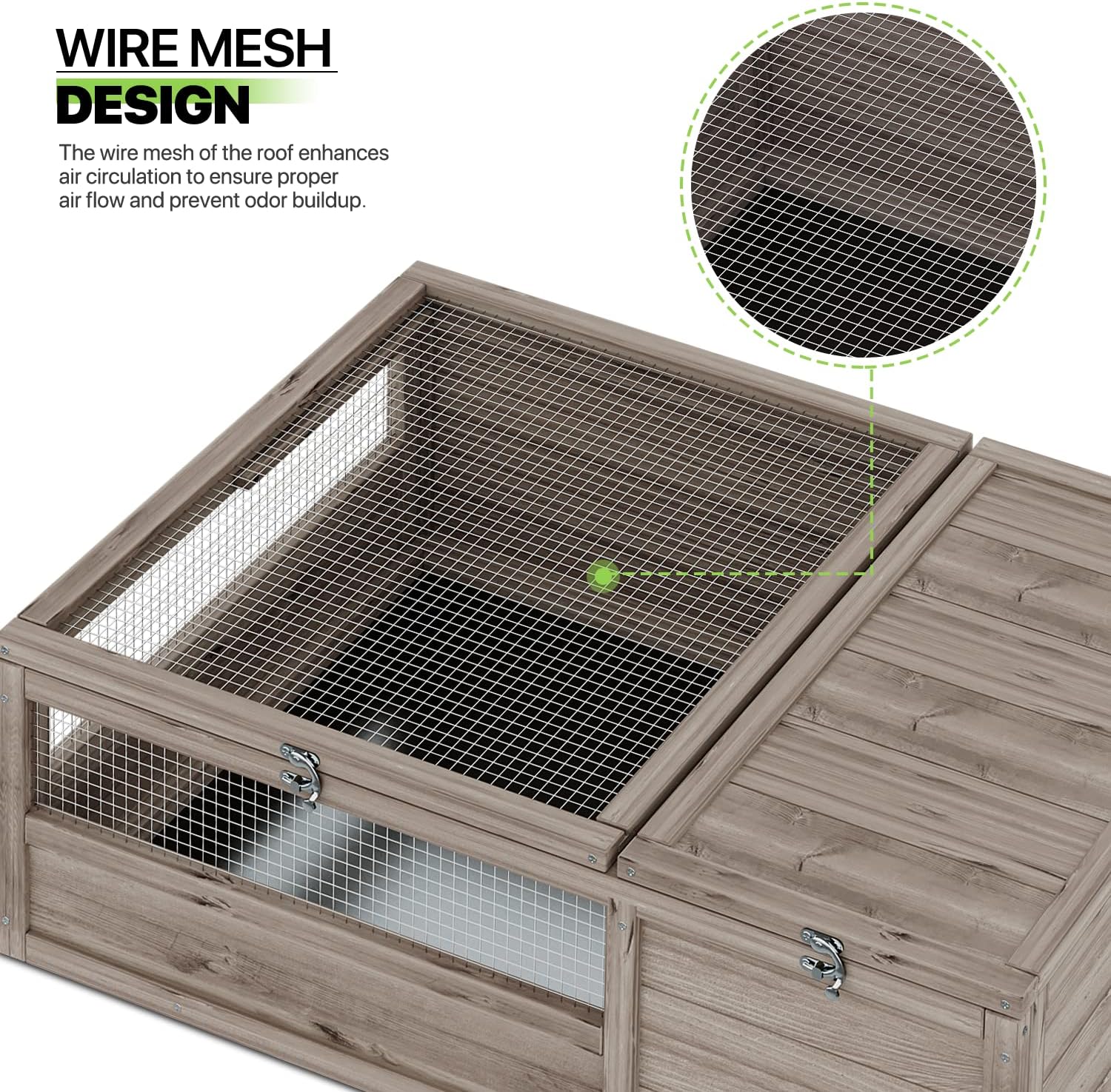 Grey Wooden Reptile Cage N5327