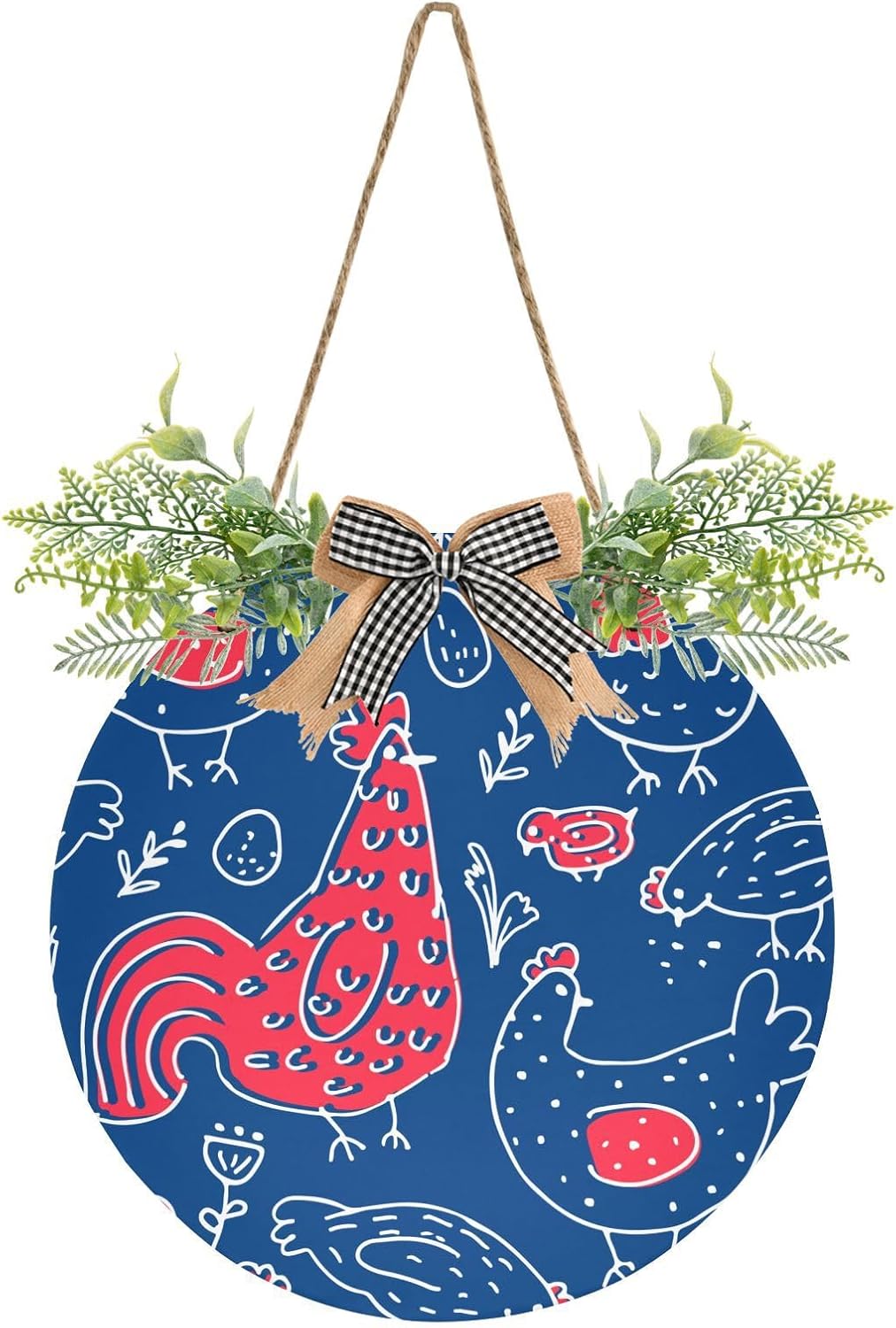 Chicken Rooster Pattern Door Wreaths R7525