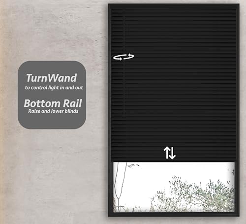 White 22 x 64 in Cordless Vinyl Mini Blinds R9477