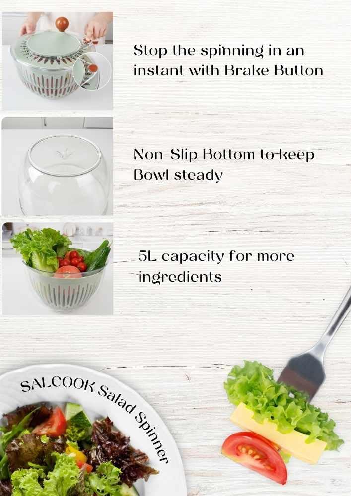 Plastic Manual Large Salad Spinner O16095