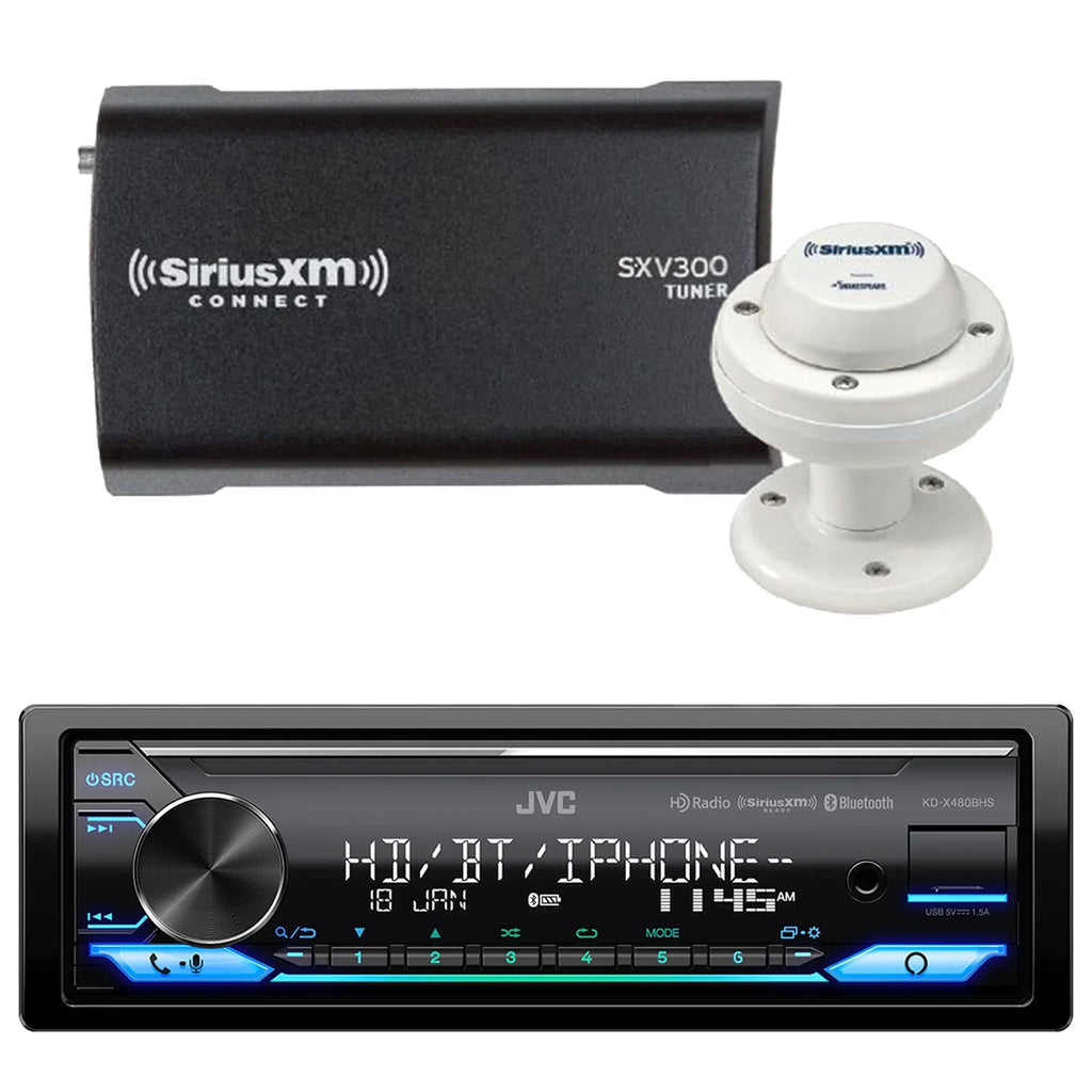 Single DIN Bluetooth Car Audio Receiver with Antenna H32651