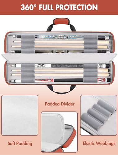 4x5 Pool Cue Case with Adjustable Shoulder Straps O2413