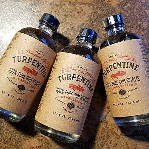 100% Natural Pure Gum Spirits of Turpentine Glass Bottle 8OZ Q30304