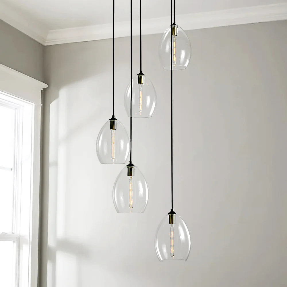 5-Light Glass Shade Pendant I980
