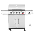 5 Burner Propane Gas Grill with Side Burner & Sear Burner, Stainless Steel K244