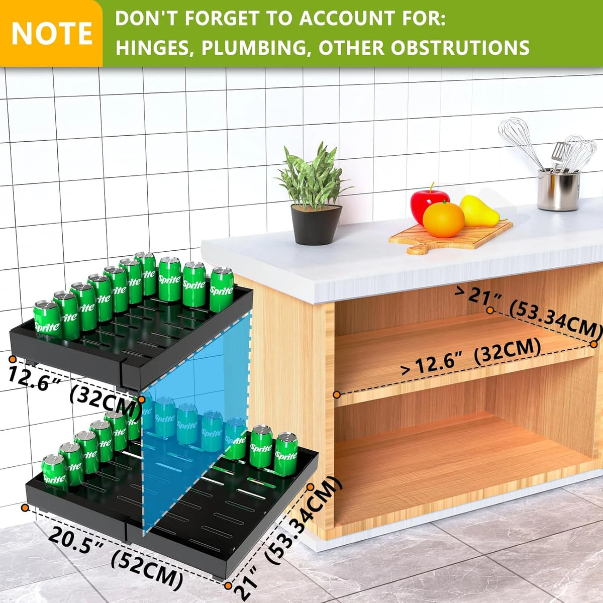 4 Pack Pull Out Cabinet Organizer 21Deep Expandable Slide Out Drawer Organizers M319