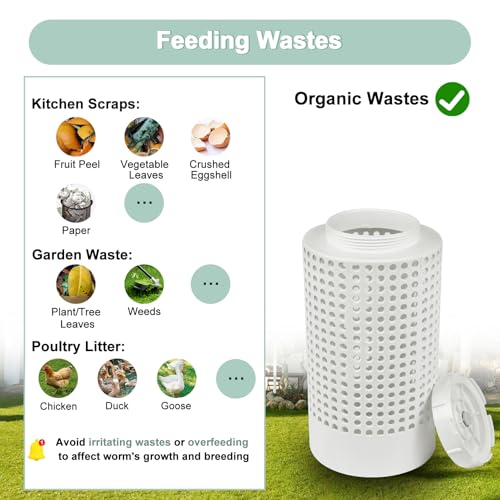 White 2 Gallons In-Ground Worm Compost Bin J903
