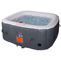 Portable Inflatable Hot Tub with 120 Bubble Jets, Black/White A155
