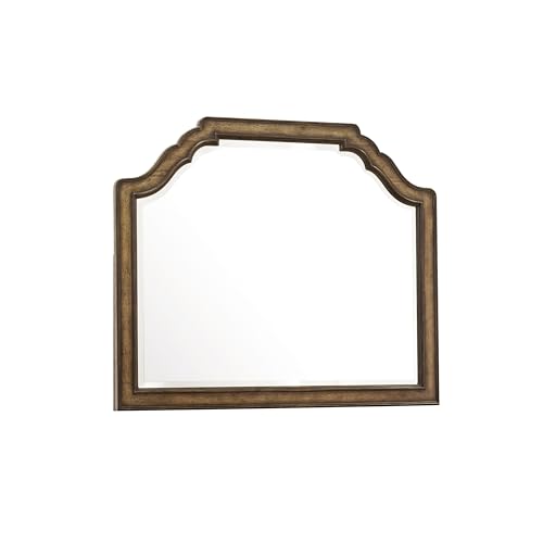 6 Pcs Queen Panel Bed Dresser Mirror Bachelor Chest 2 Nightstand Dark Wood Bedroom Furniture Set F548