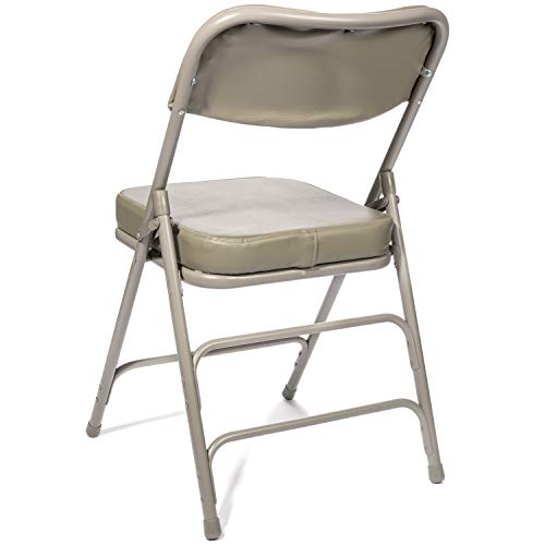 Beige Vinyl Upholstered Folding Chair (2 Pack) G641218