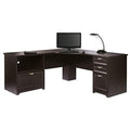 L Desk, 30"H x 70 9/10"W x 23 1/5"D, Espresso P9565
