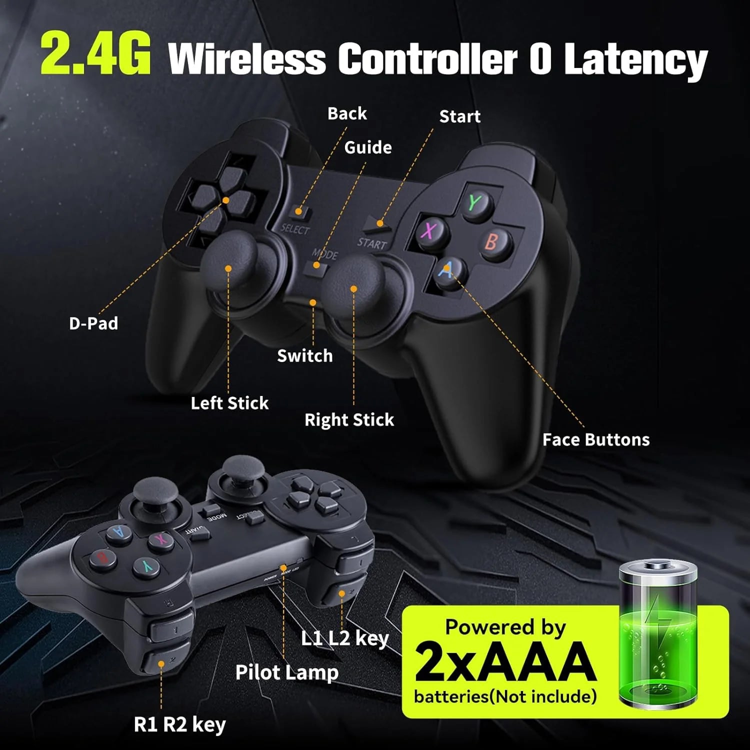 64G Wireless Retro Game Console with 25000+ Games L308907