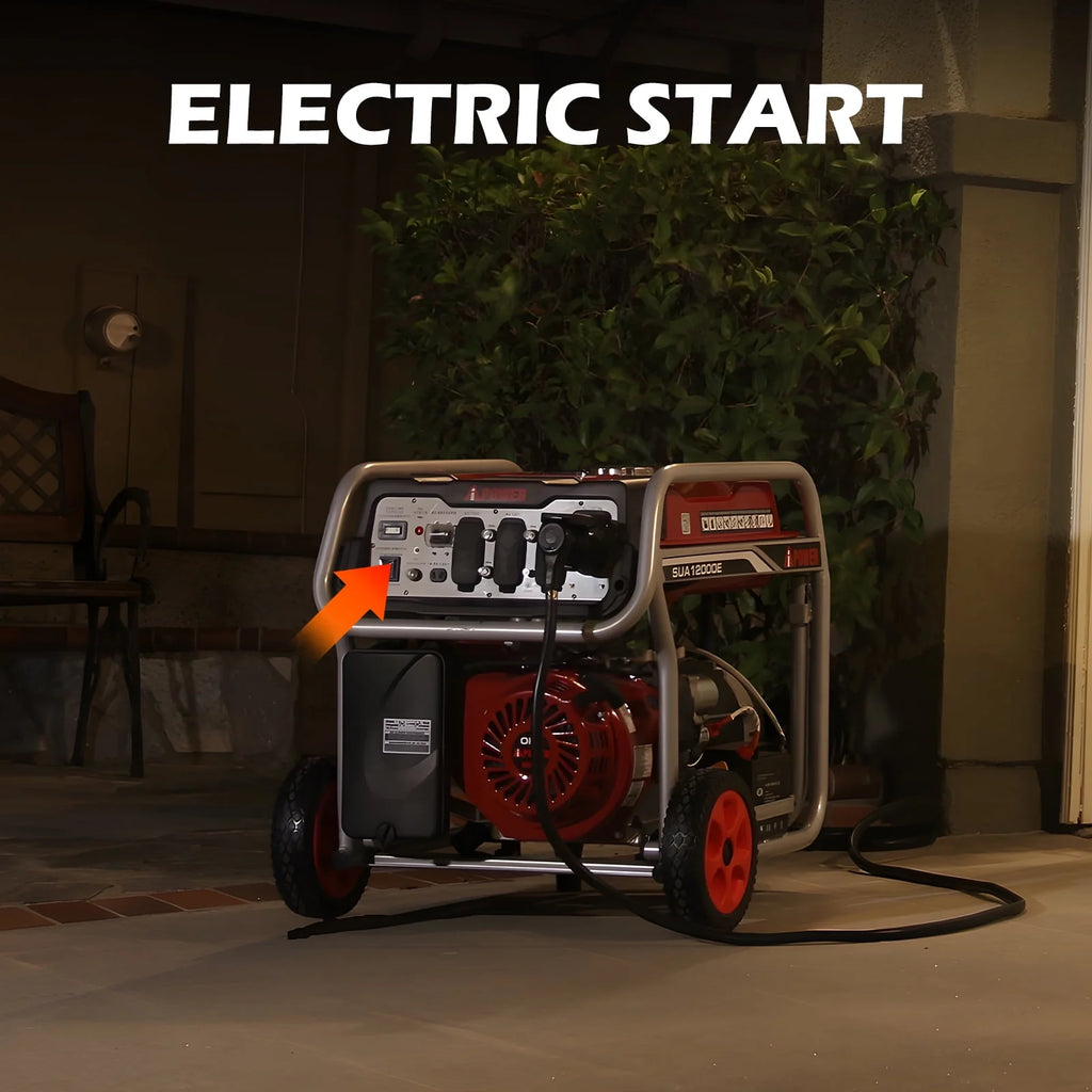 12000 Watt Portable Gas Powered Generator with Electric Start & Wheel Kit H631