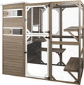 Outdoor Cat Enclosure with Waterproof Roof and Pull-Out Tray J614