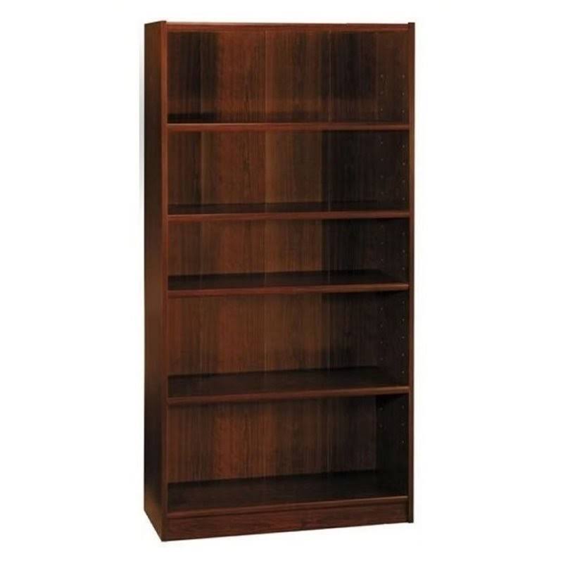 5 Shelf Wood Bookcase in Vogue Cherry T55829