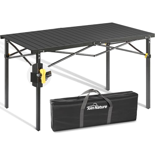 Natural Aluminum Roll-Up Camping Table with Carry Bag E6662