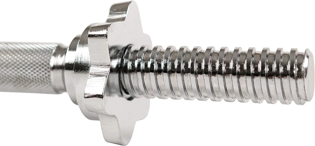 14" Threaded Chrome Dumbbell Bar Pair S368
