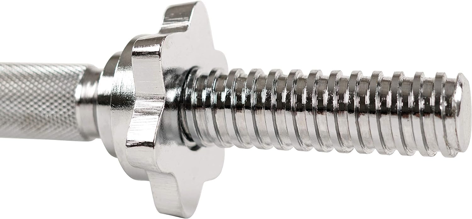 14" Threaded Chrome Dumbbell Bar Pair S368