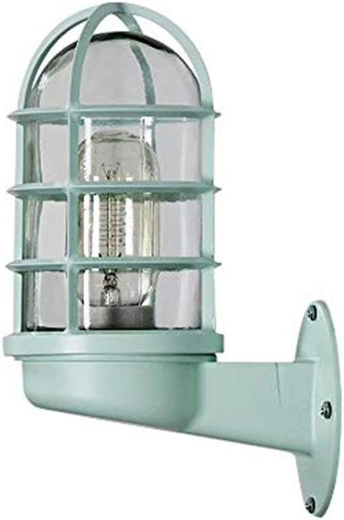 Green Finish Metal Cage Wall Sconce X2766