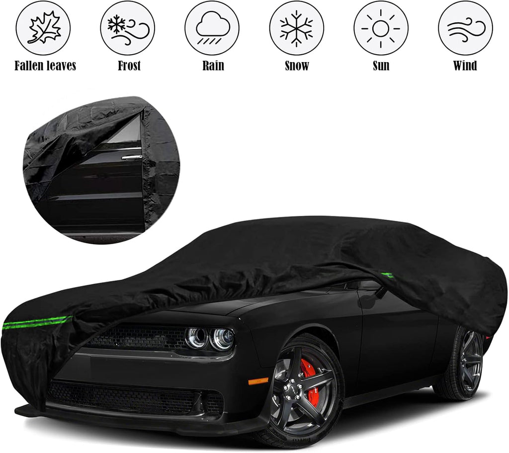 6 Layers Waterproof Custom-Fit Car Cover with Zipper Door U68555