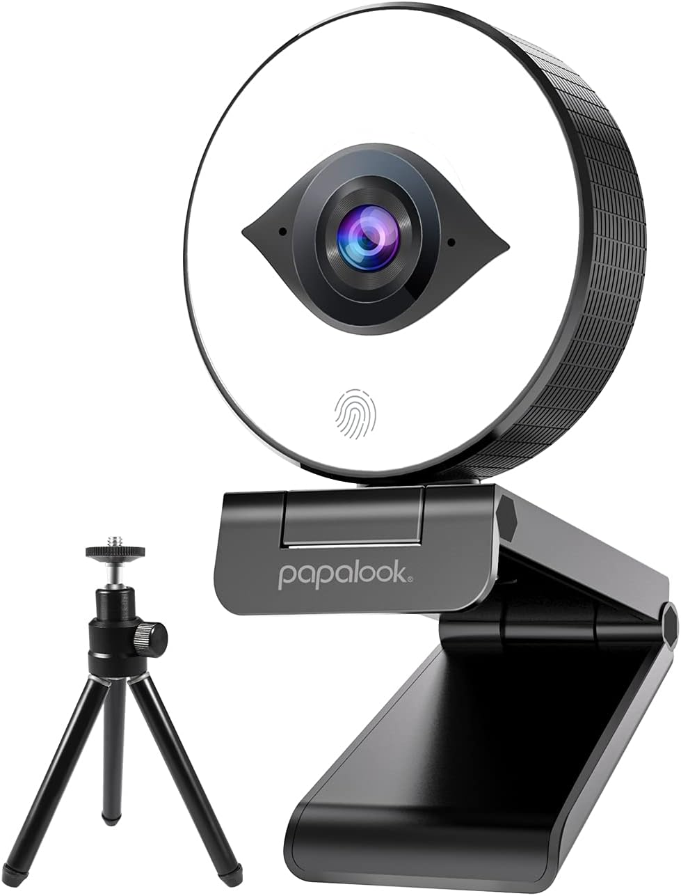 1080P Webcam with Ring Light and Tripod, Stereo Microphone K36729
