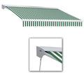 Forest Green & White 8 ft. Retractable Awning with Remote A112721