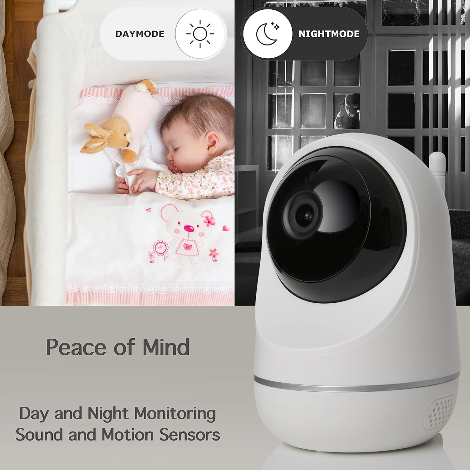 Wi-Fi Camera Pan Tilt Zoom with Audio & Video Recording, Pack of 2 J9347