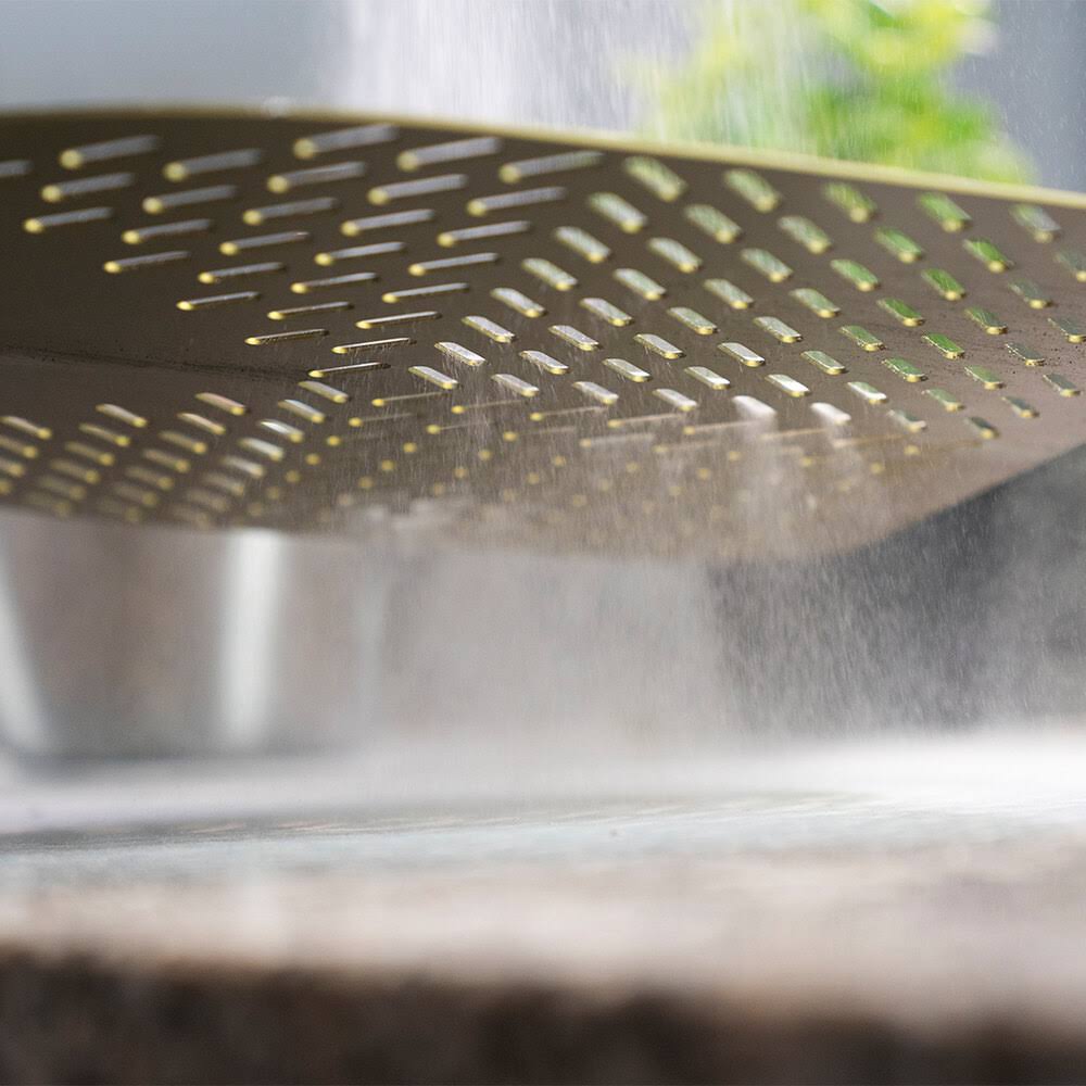 Gold 13x22 Anodized Aluminum Square Perforated Pizza Peel I3253