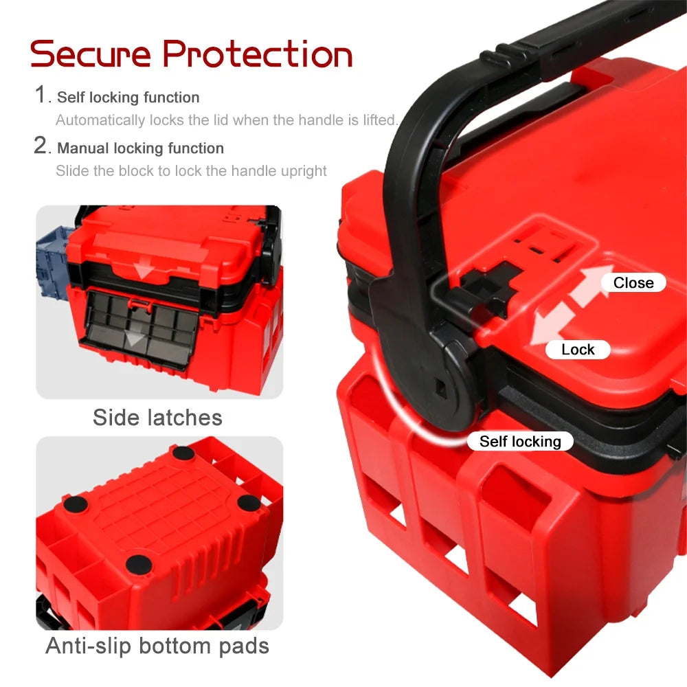 Fishing Tackle Box Travel Fishing Case Portable Gear Organizer N624642