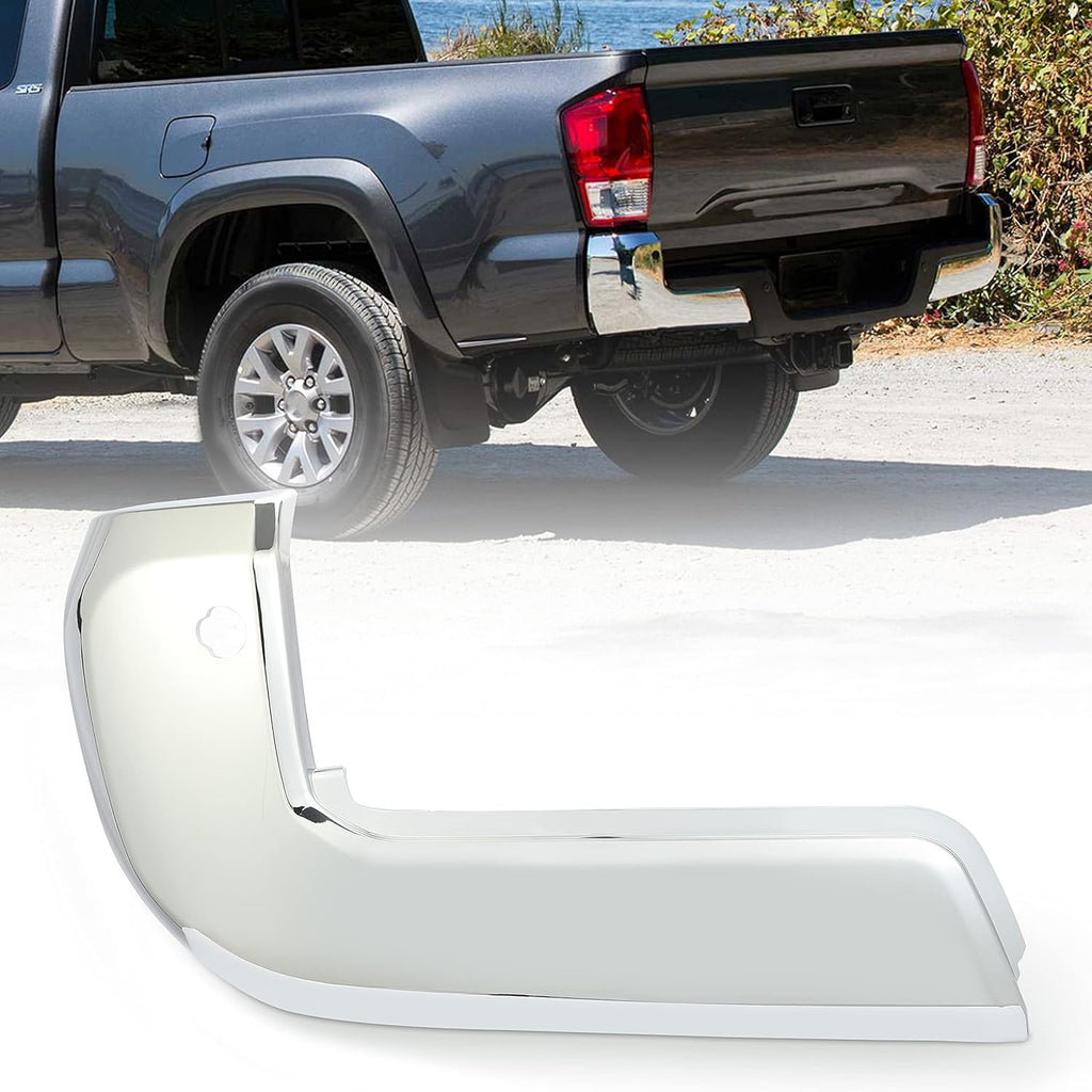 Chrome Rear Bumper End Cap with Sensor Hole Pair for Toyota Tacoma F2988