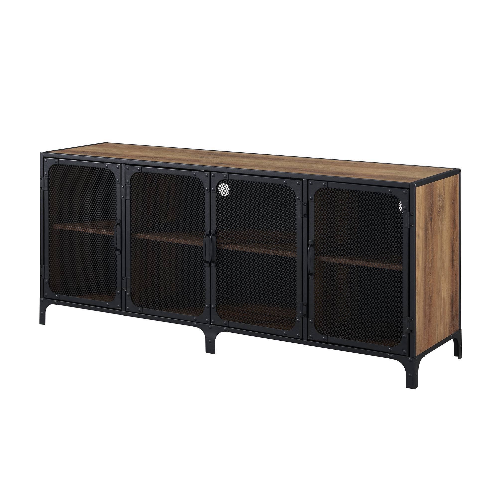 Urban Industrial Metal Mesh 4 Door TV Stand F796
