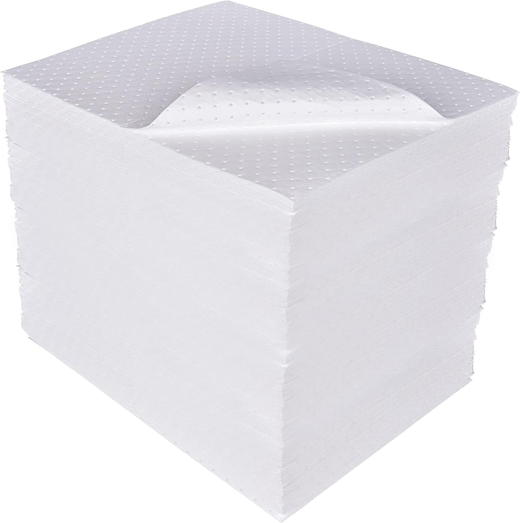 100 Piece Universal Absorbent Mat Pads, 20" x 15", Gray, Pack of 2 V578541