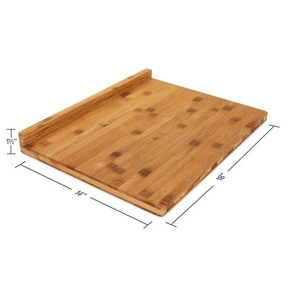 Bamboo Cutting Board with Juice Groove, 18 x 14 x 1-3/4 Inches I93544