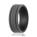 Black-Grey Silicone Wedding Ring K183