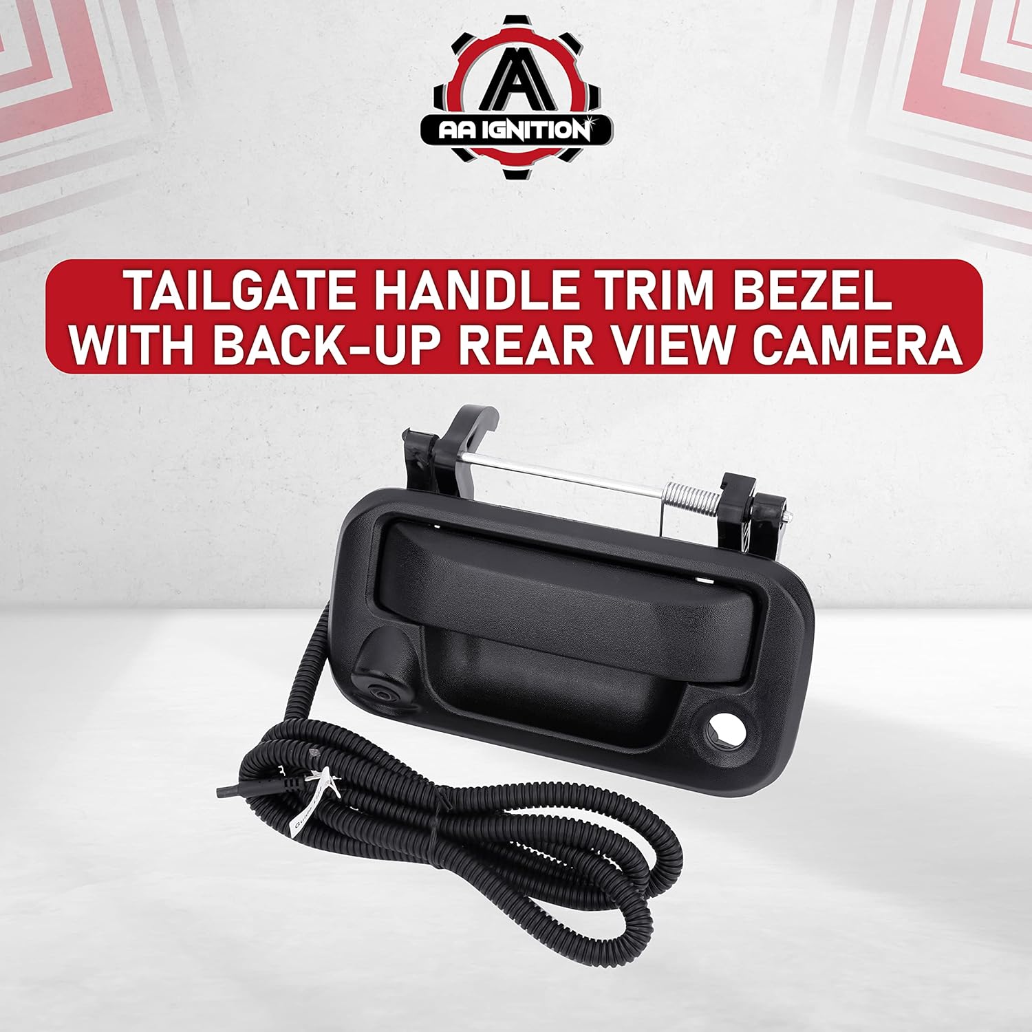 Black Tailgate Rear View Camera Handle Trim Bezel U436