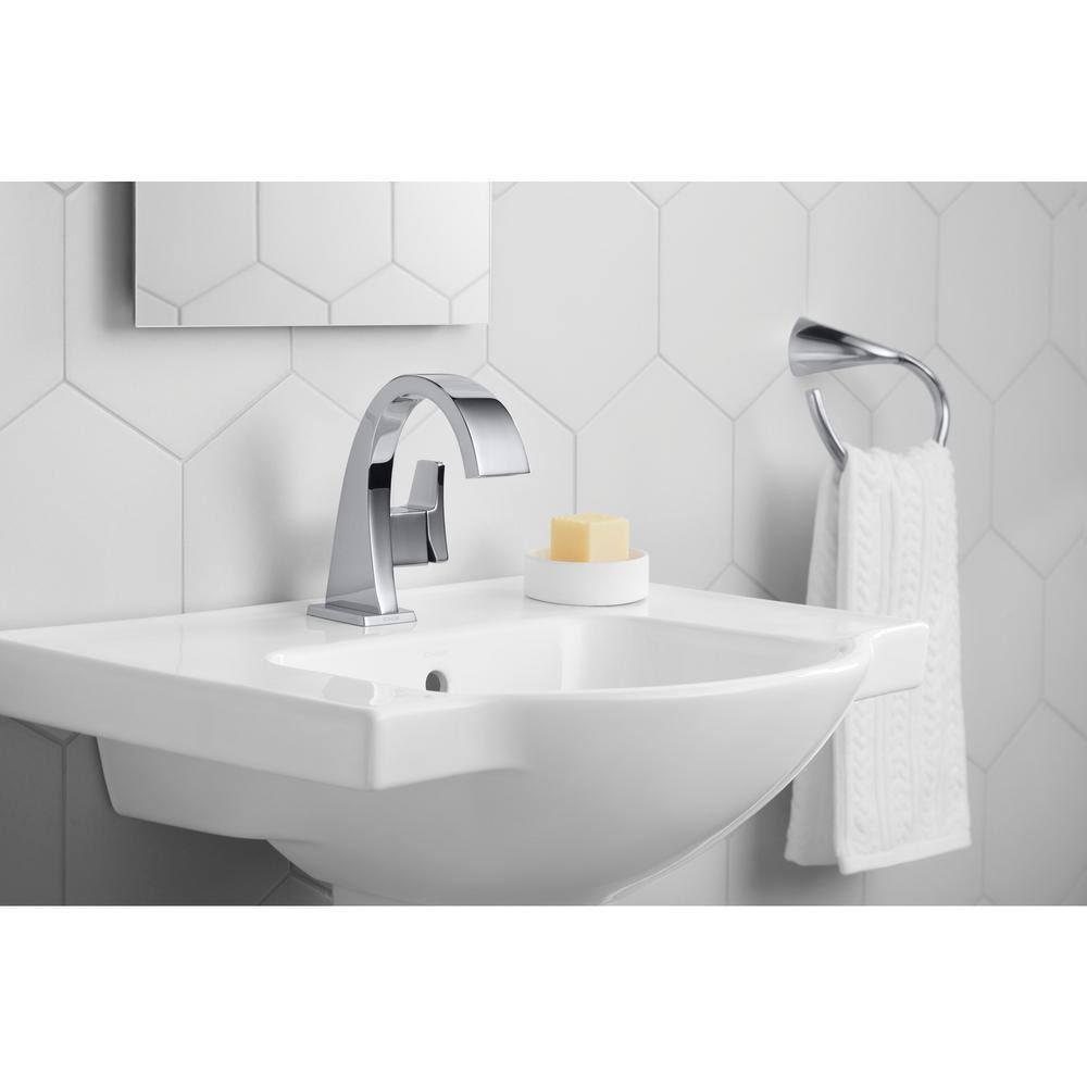 Polished Chrome Single-Hole Single-Handle Bathroom Faucet E8368