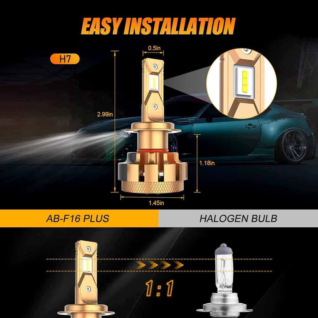 H7 LED Bulbs 7000lm 6000K Cool White Pack of 2 Y5535