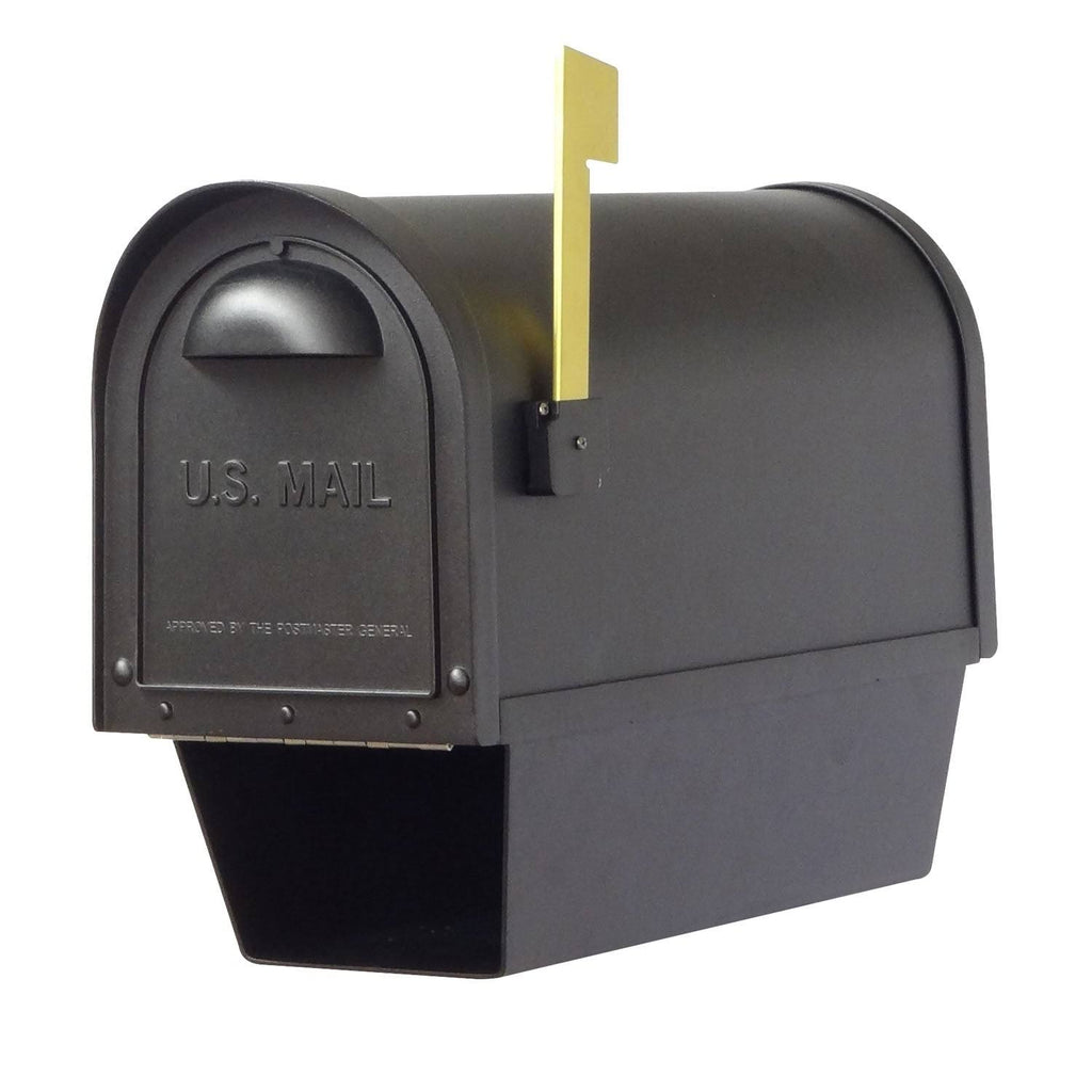 Classic Curbside Mailbox with Newspaper Tube and Floral Front R57329