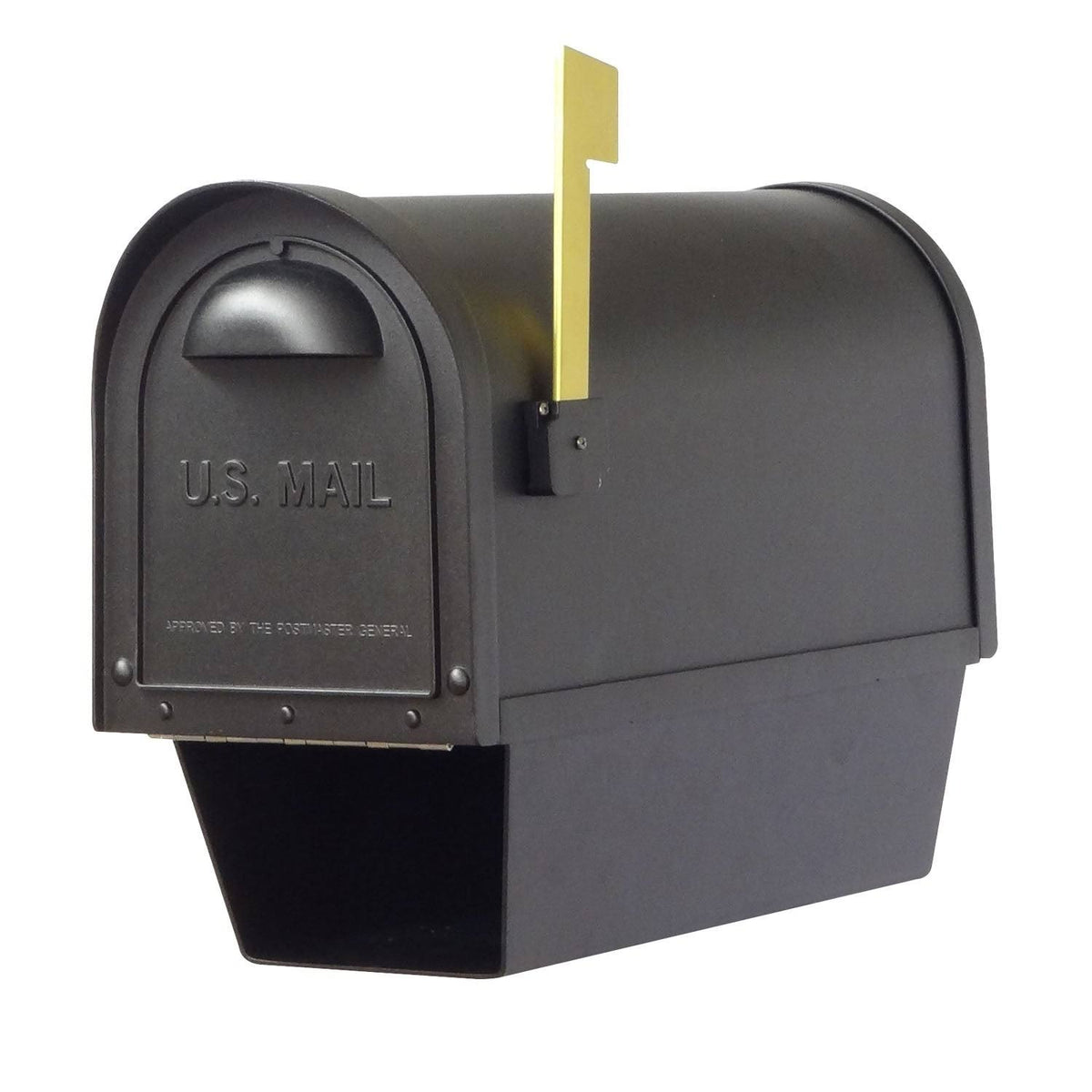 Classic Curbside Mailbox with Newspaper Tube and Floral Front R57329