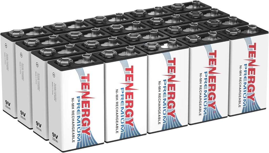 20 Pack Rechargeable 9V NiMH Square Battery U88326
