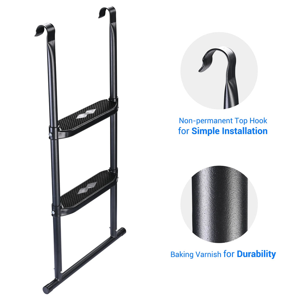 2 Step Trampoline Ladder with Wide Skid-Proof Steps L365919