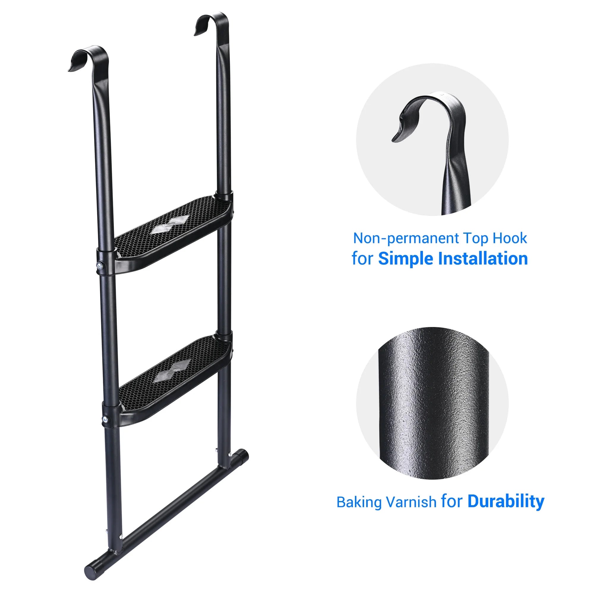2 Step Trampoline Ladder with Wide Skid-Proof Steps L365919