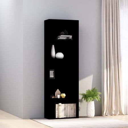 5-Tier Book Cabinet Black Chipboard O326