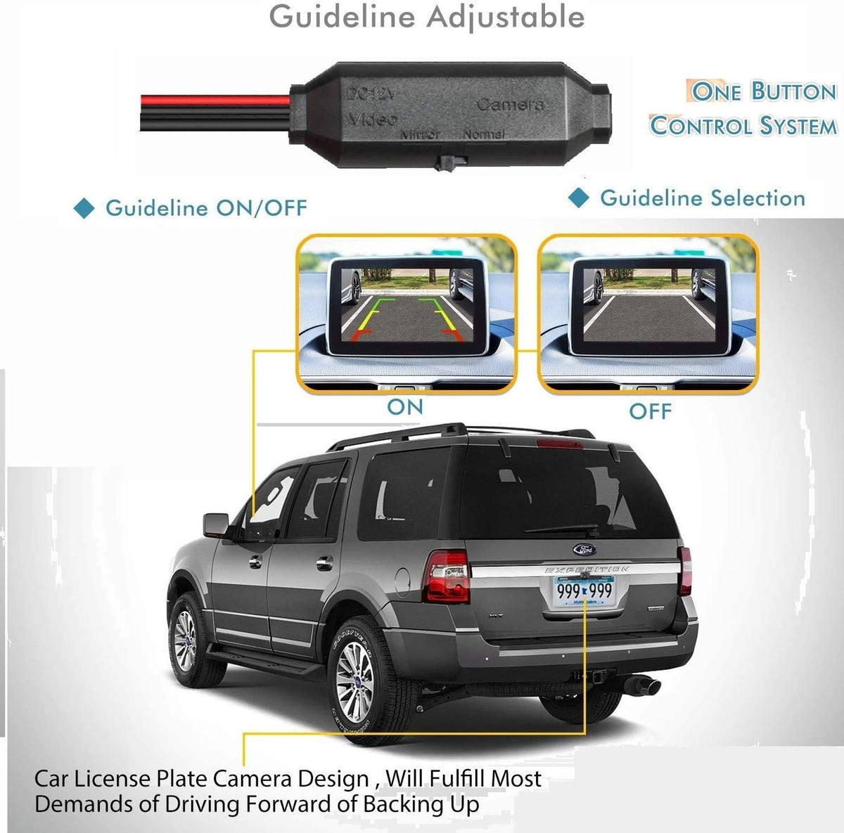 HD 1280x720p Reversing Camera Integrated in Trunk Handle Rear View Backup Camera V44197