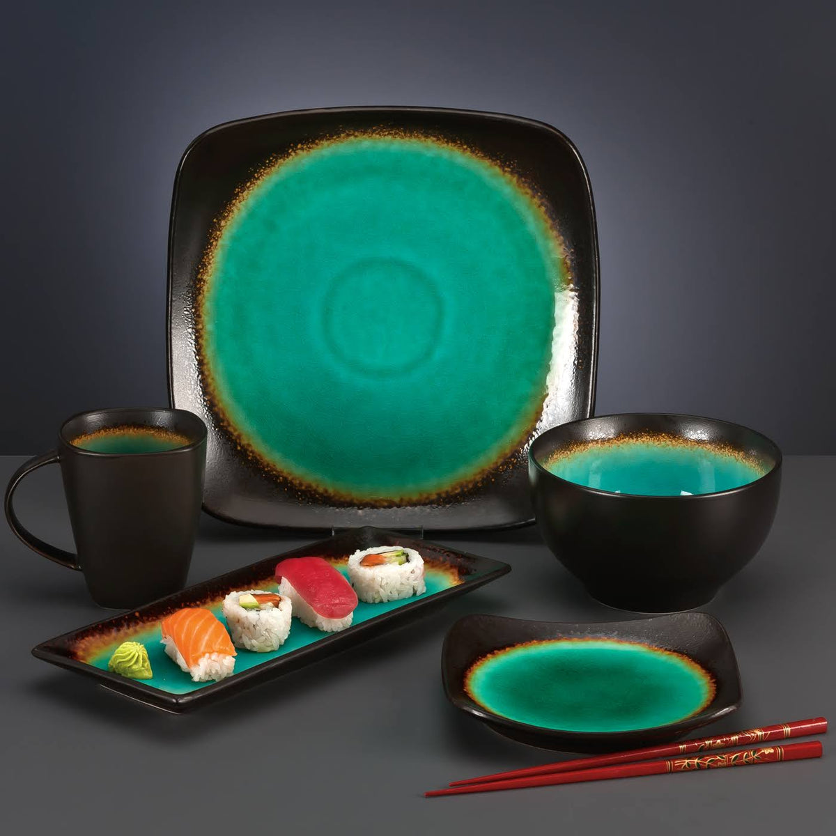 6 1/4x22 Square Stoneware Plate - 36/Case R458445