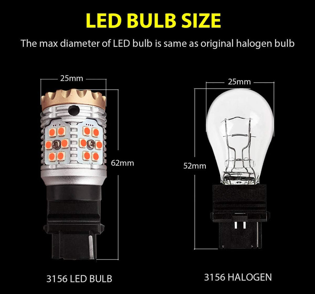 LED Turn Signal Light Bulbs, Amber Yellow, Pack of 2 H242299