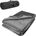 Navy Waterproof Sherpa Fleece Stadium Throw Blanket T1513